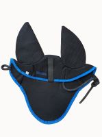EAR BONNET for horses black with colored trim (1)