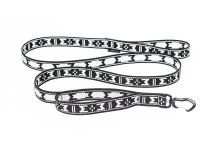 FLAT leash with ALU snap hook - silver